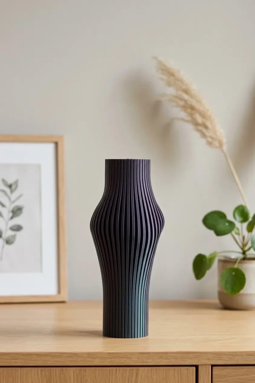 Sculpted Ribbed Vase, photo 4 of 4